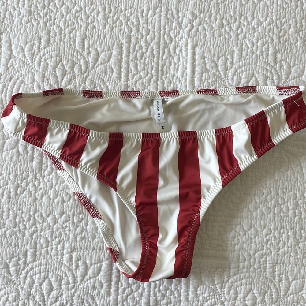 Solid & Striped Bikini Set Size Medium - image 4